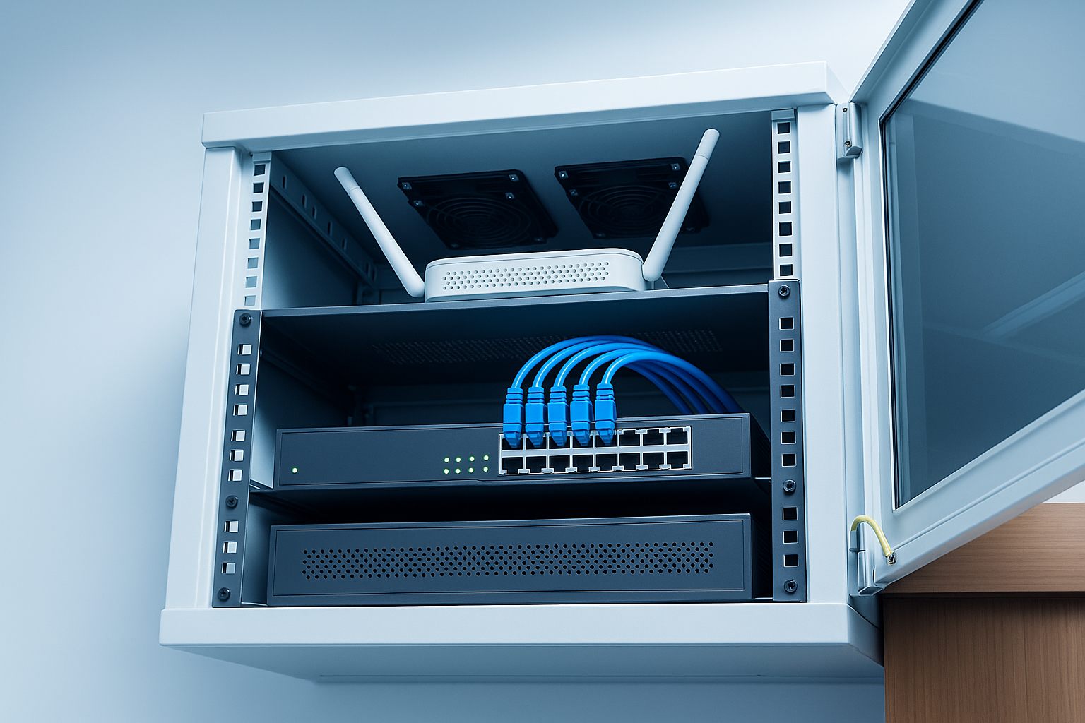 ติดตั้งกล้อง CCTV และเดินสาย LAN อินเทอร์เน็ต